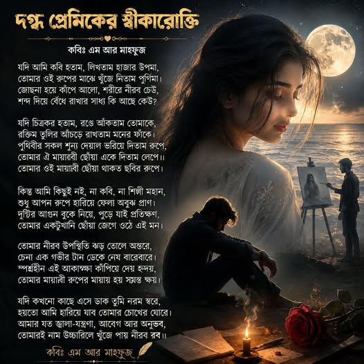 দগ্ধ প্রেমিকের স্বীকারোক্তি দগ্ধ প্রেমিকের স্বীকারোক্তি কবিঃ এম আর মাহ্ফুজ