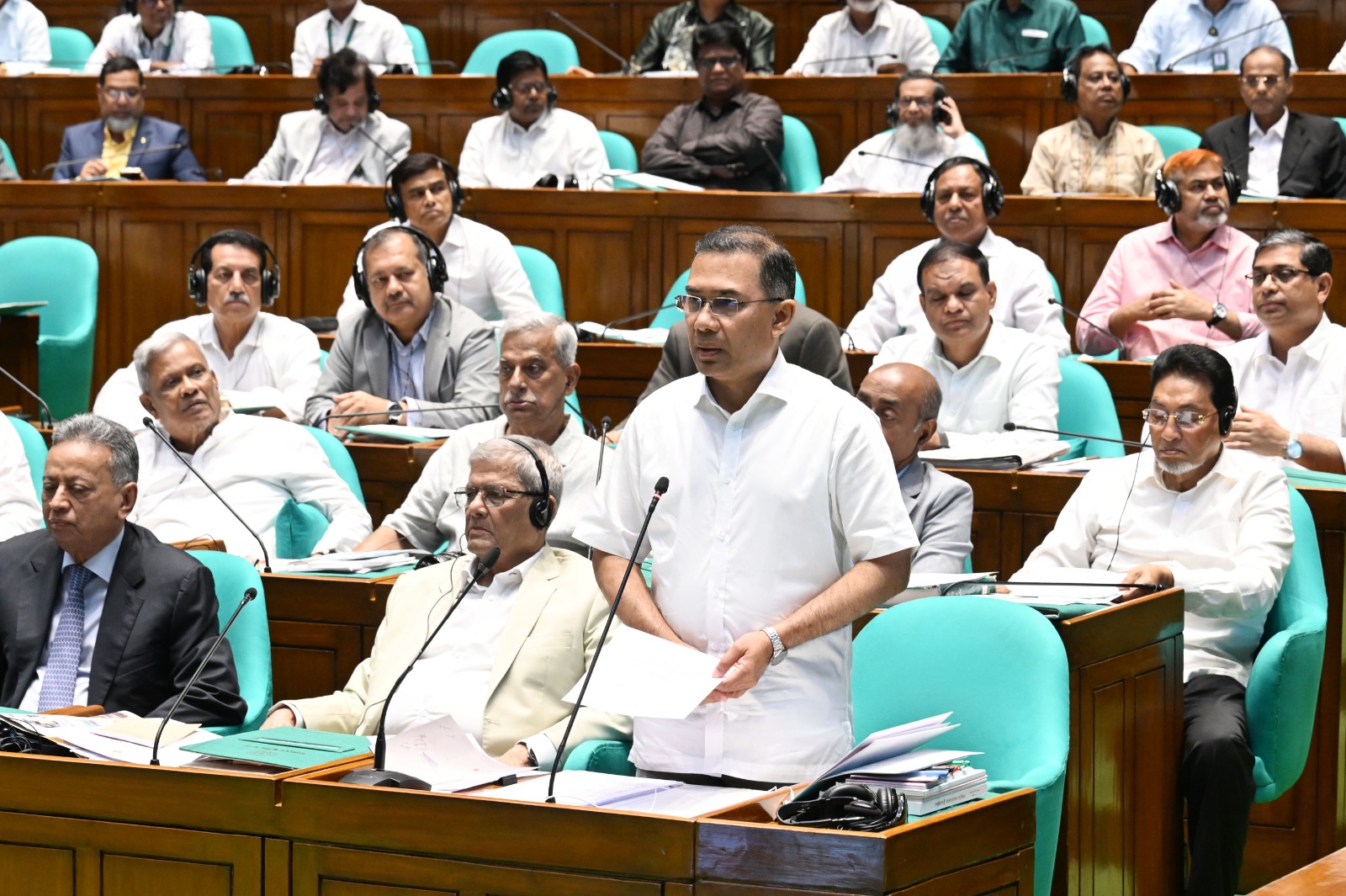 ২০২৬-২৭ সালের প্রস্তাবিত বাজেট ‘জীবনবান্ধব’ : প্রধানমন্ত্রী আজ জাতীয় সংসদে ২০২৬-২৭ অর্থবছরের প্রস্তাবিত বাজেটের ওপর সাধারণ আলোচনায় প্রধানমন্ত্রী তারেক রহমান বক্তব্য রাখেন। ছবি : পিএমও