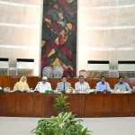 জাতীয় সংসদের চিফ হুইপ নূরুল ইসলাম মনির সভাপতিত্বে আজ জাতীয় সংসদ ভবনে পঞ্চম বৈঠক অনুষ্ঠিত। ছবি: বাসস